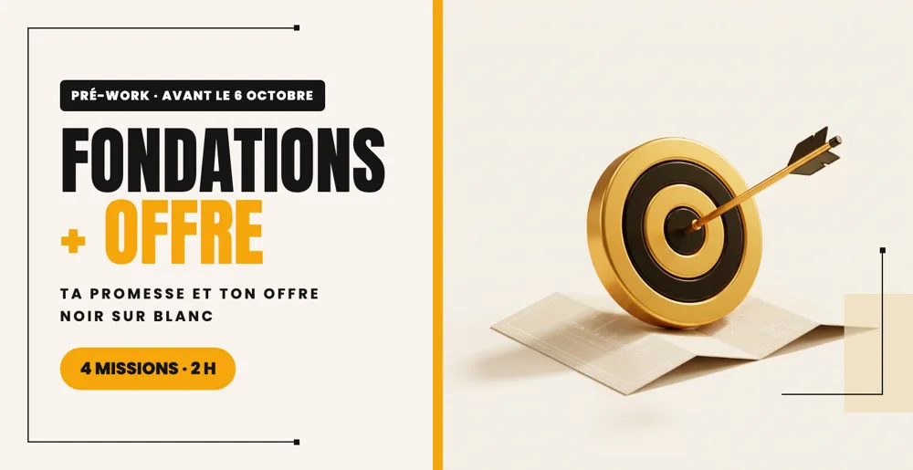 Pré-work · Fondations + offre